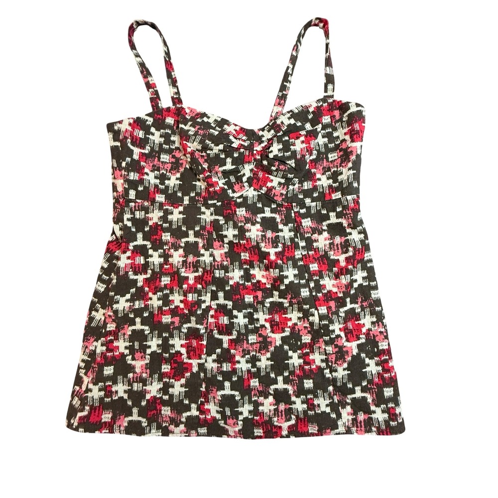 Patagonia Women's Summertime Tank‎ Top 2 Organic Cotton Hemp Blend Geo Pattern